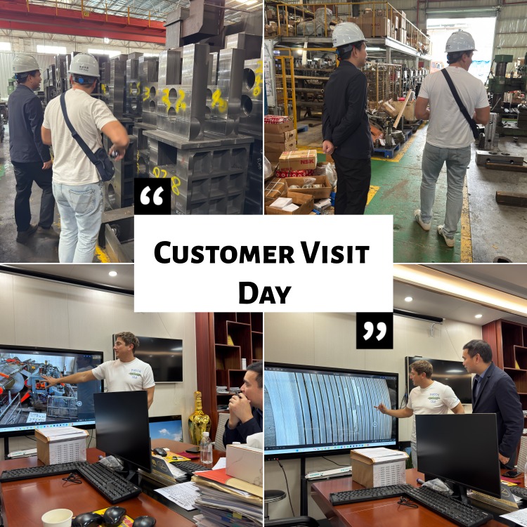 Clienți polonezi la fabrica de mașini de tăiat cu bobine de metal